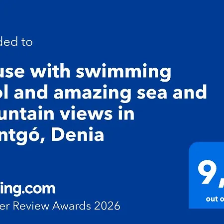Дом отдыха House With Swimming Pool And Amazing Sea And Mountain Views In Montgo, *